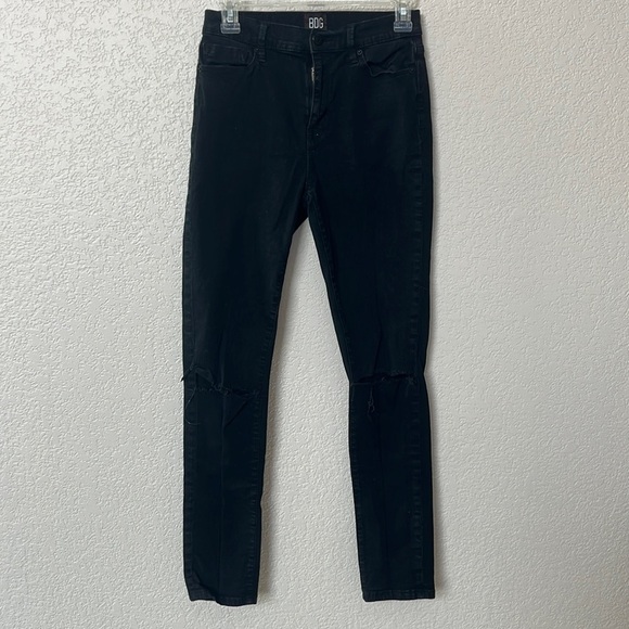 Urban Outfitters BDG Jeans Twig High Rise Skinny Distressed Black size 26 - Picture 2 of 14